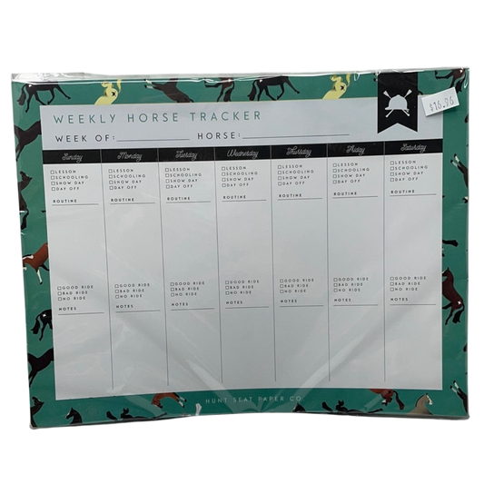 Horse Tracker 8"x11" Equestrian Weekly Planner Deskpad