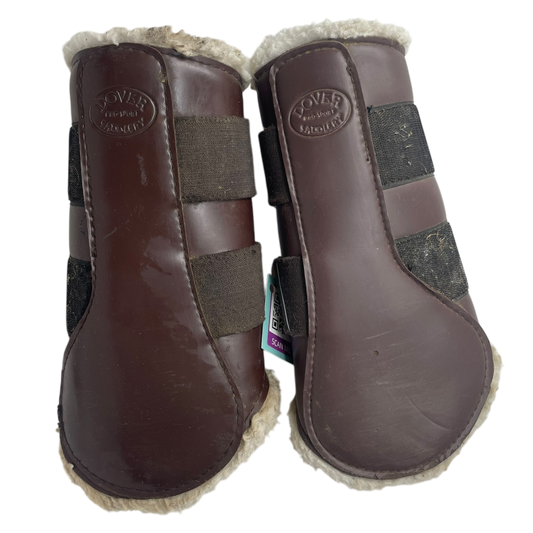 CONSIGNMENT Dover Leather with Fleece Open Front Boots Large