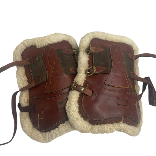 CONSIGNMENT Beval Sheepskin Open Front Boots