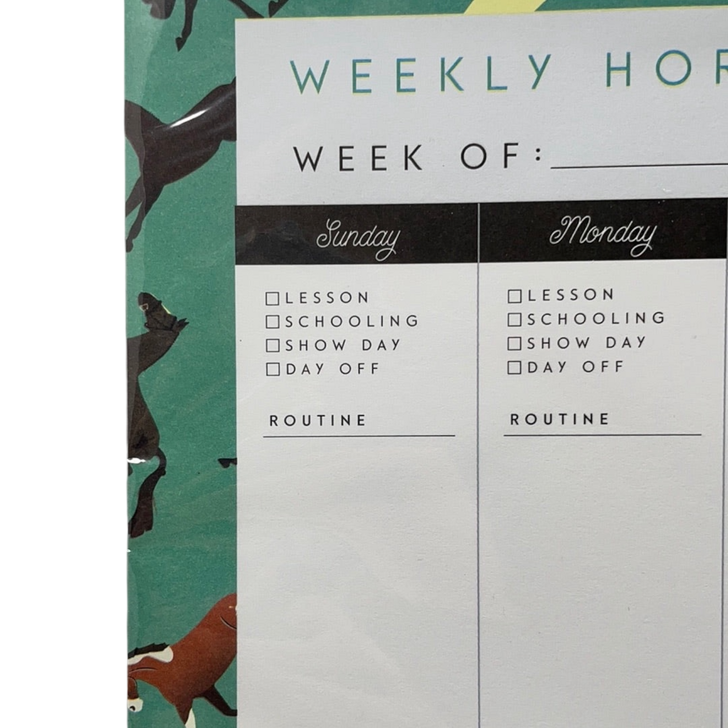 Horse Tracker 8"x11" Equestrian Weekly Planner Deskpad