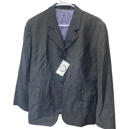 CONSIGNMENT RJ Classics Grey with Purple Plaid Show Coat 18R