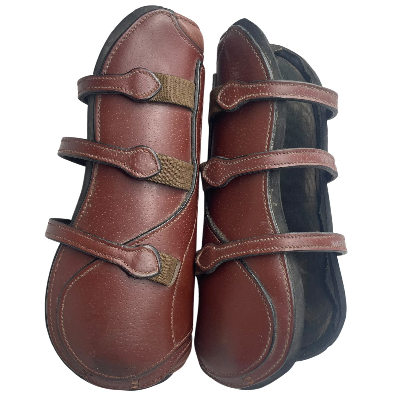 CONSIGNMENT HDR Leather Open Front Boots