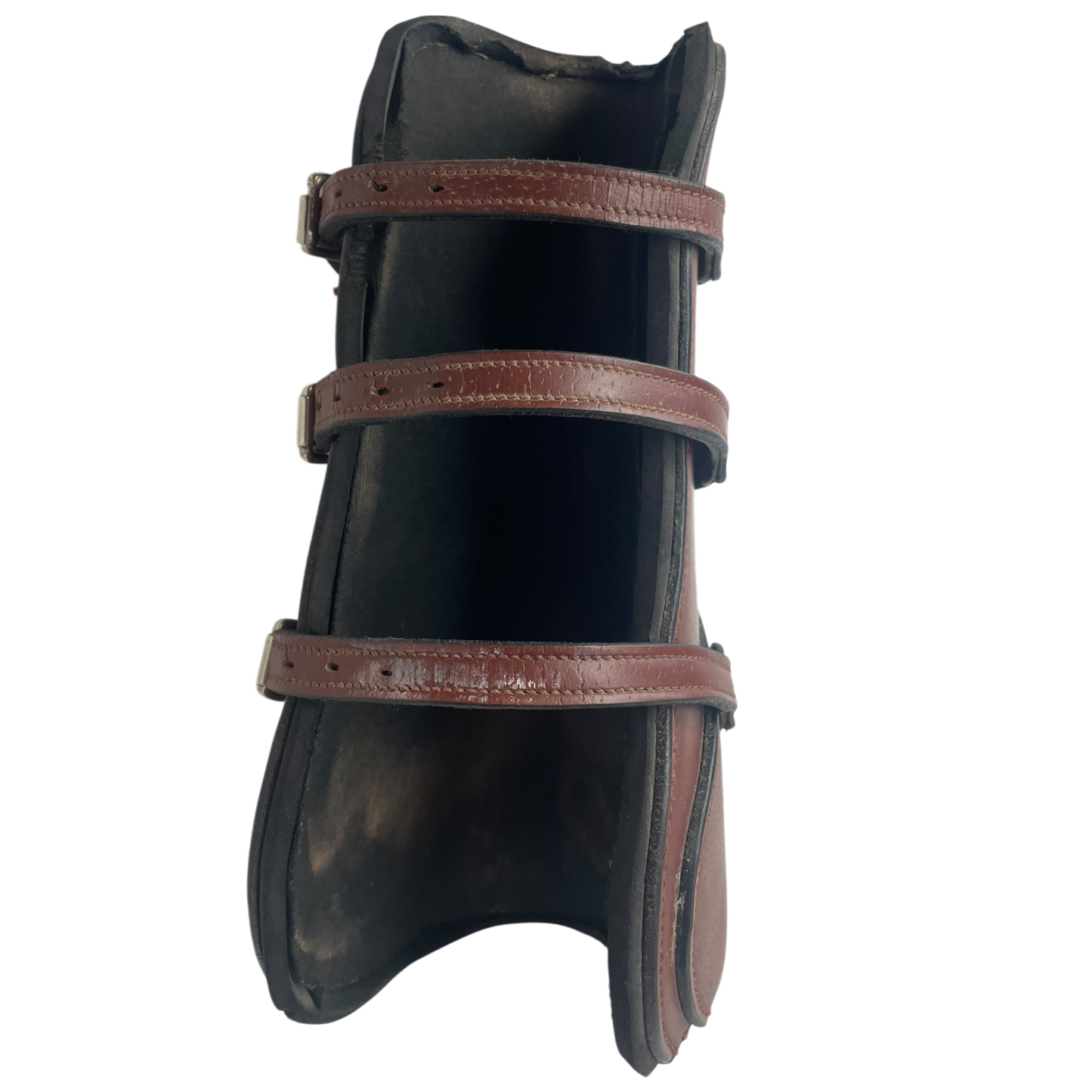 CONSIGNMENT HDR Leather Open Front Boots