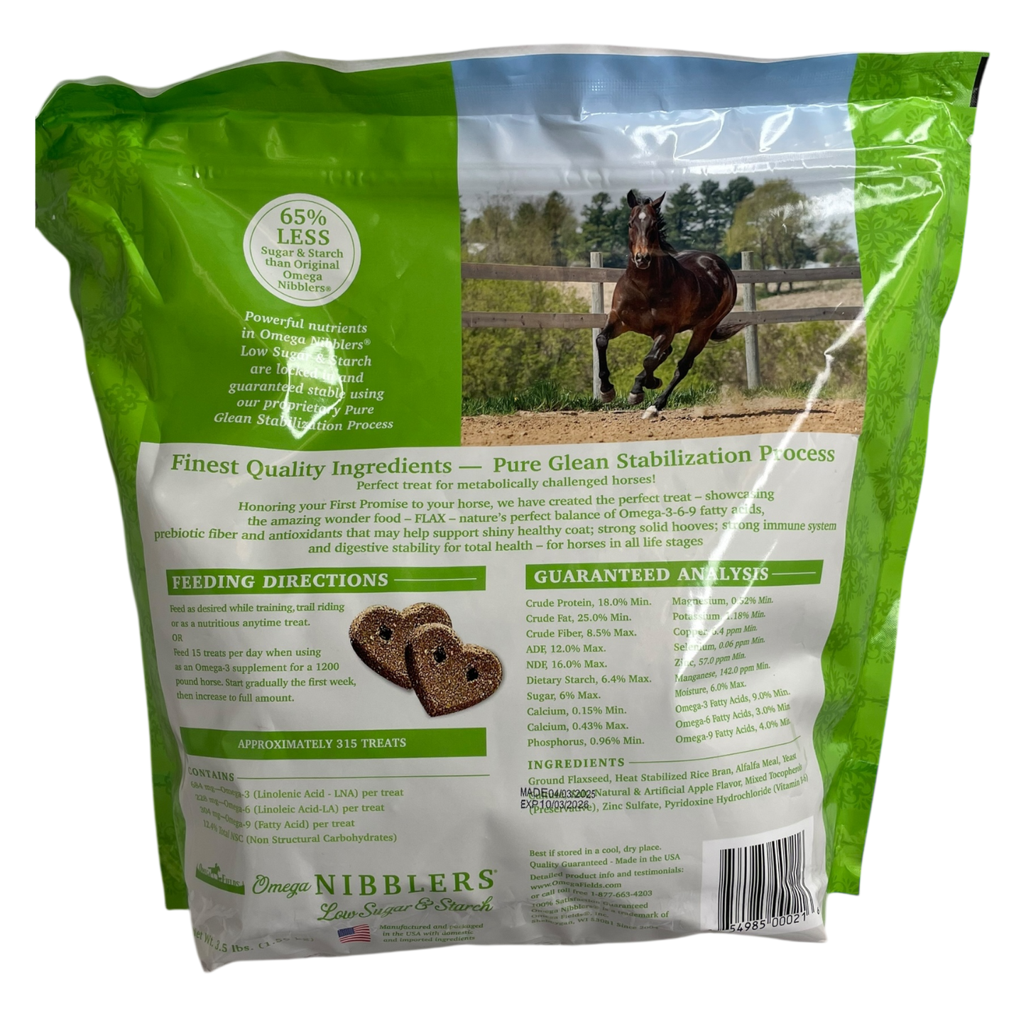 Omega Nibblers Low Sugar & Starch Treat