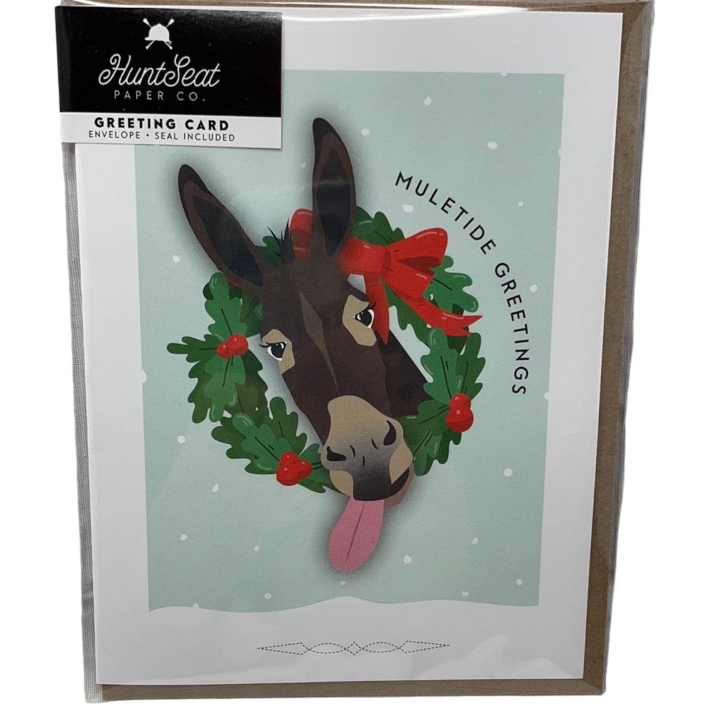 Muletide Greetings Equestrian Mule Holiday Greeting Card