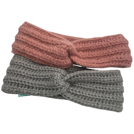 Knit Winter Cross Tied Headbands