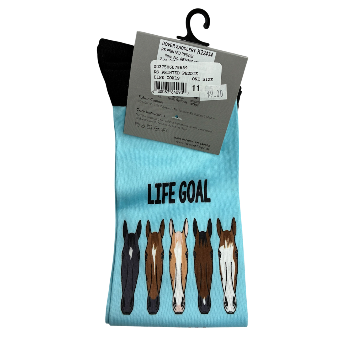 CONSIGNMENT Riding Sport™ Footprintz Printed Peddies Life Goal Socks