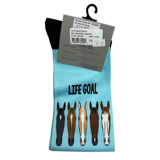 CONSIGNMENT Riding Sport™ Footprintz Printed Peddies Life Goal Socks