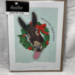 Muletide Greetings Equestrian Mule Holiday Greeting Card