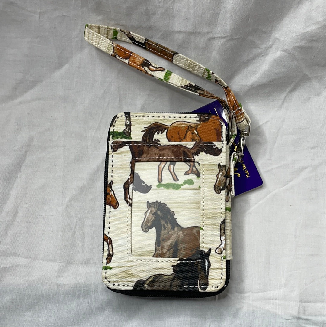 Horse Canvas Wristlet