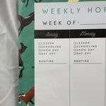 Horse Tracker 8"x11" Equestrian Weekly Planner Deskpad